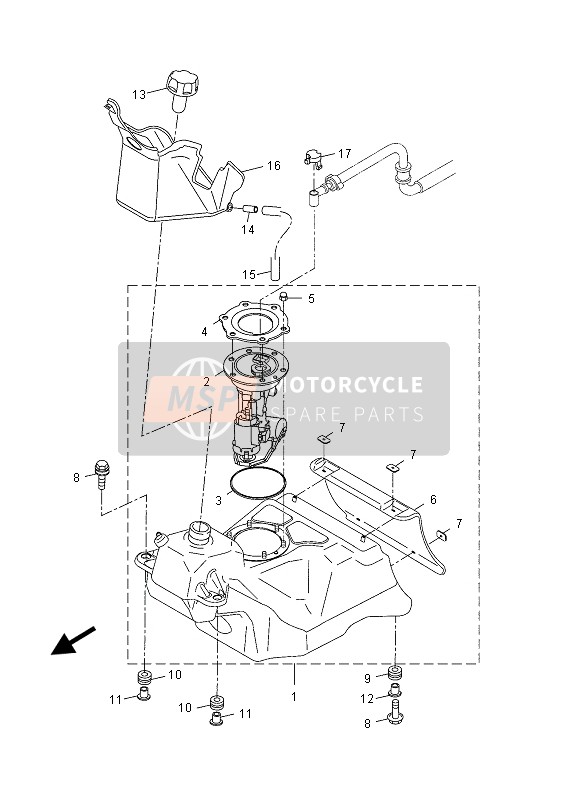 Yamaha YP400R 2013 Fuel Tank for a 2013 Yamaha YP400R